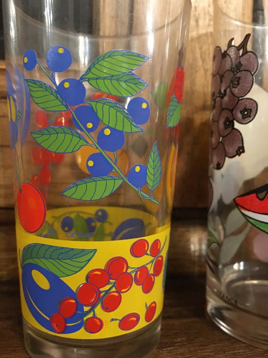 Dartington copos vintage anos 80 frutas