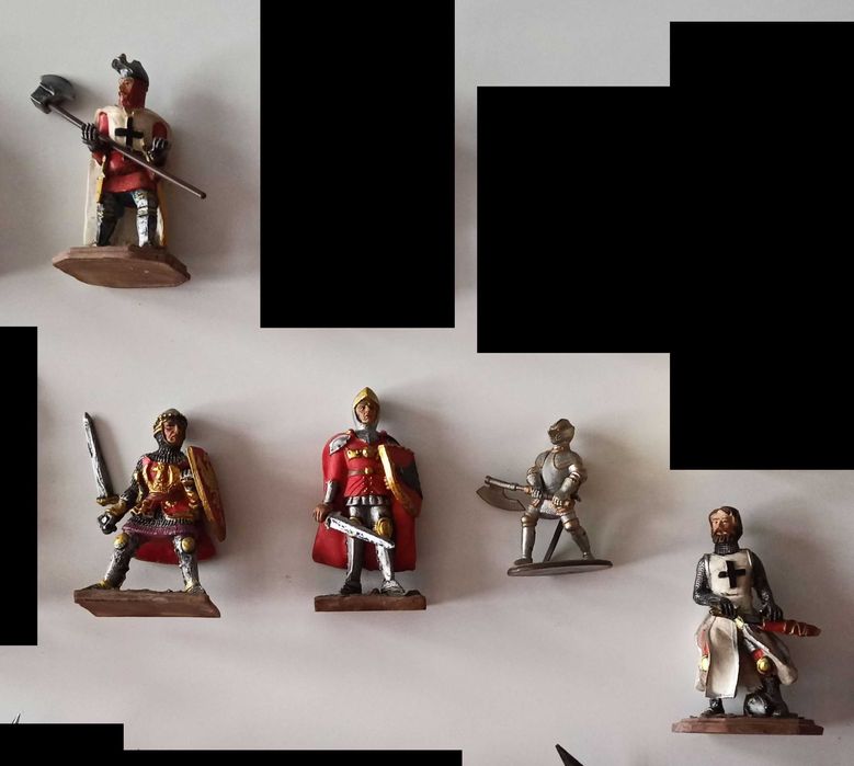 rycerze woje Krzyżacy legioniści kolekcjonerskie figurki 5 sztuk