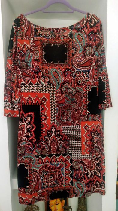 Sukienka patchwork orient