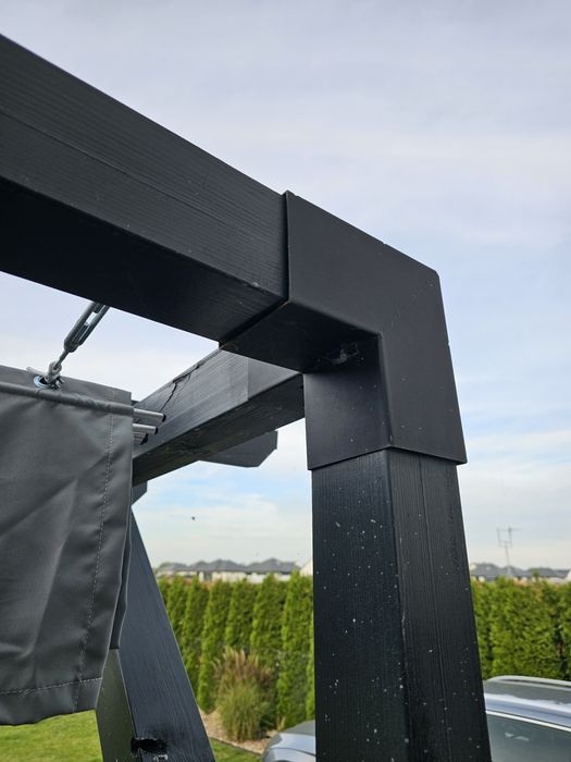 Pergola drewniana 4x4 z żaglem