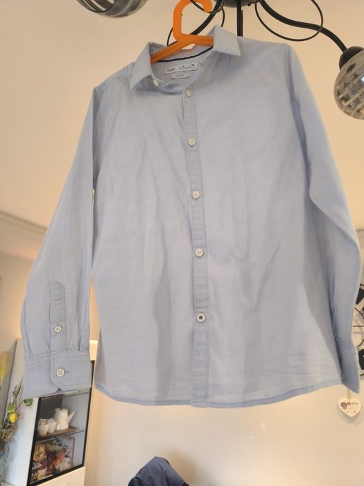 Koszula chłopięca marki ZARA róż 140