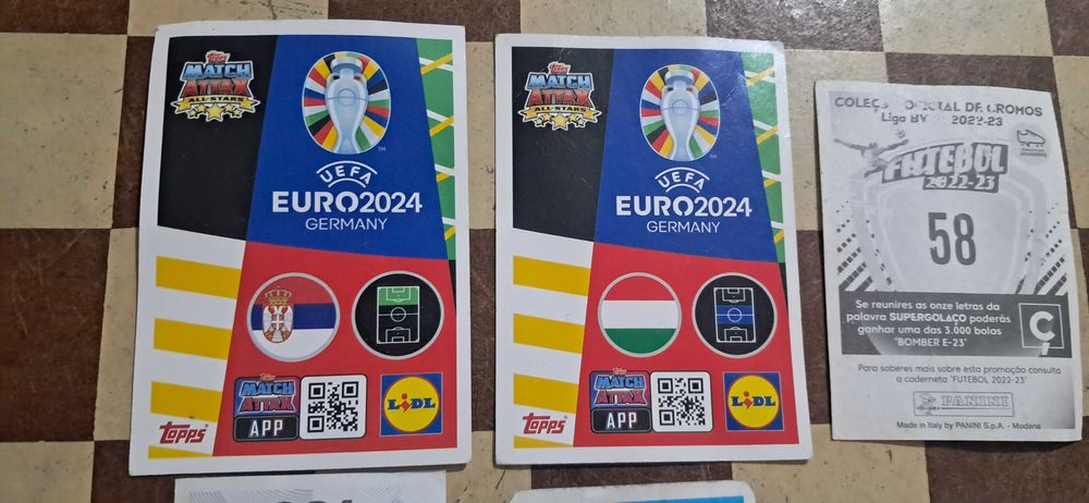 Conjunto lote cartas cromos futebol