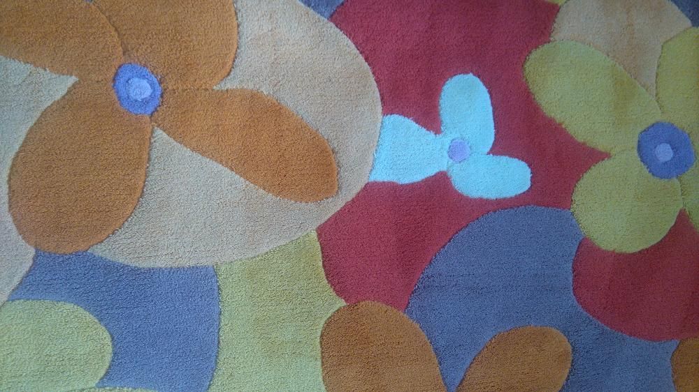 Kolorowy dywan kwiaty 140 x 200