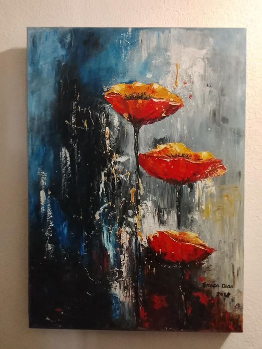 Óleo sobre tela "As Papoilas"