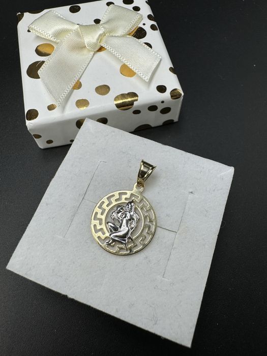 Nowa zlota zawieszka znak zodiaku panna proba 585 waga 0,84g
