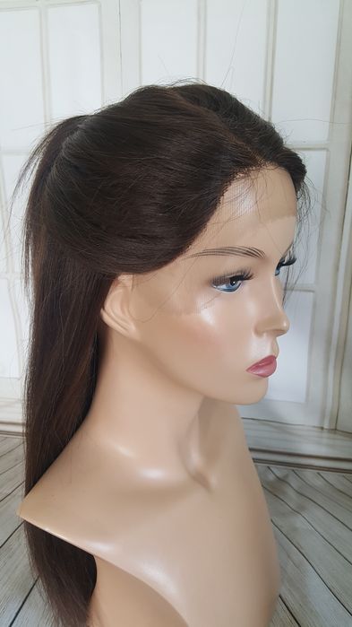 Peruka z włosów naturalnych Agnieszka brąz lace front