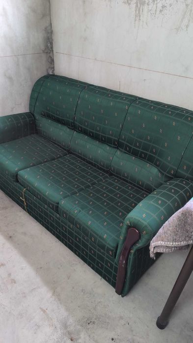 Sofá cama 3 lugares em tecido