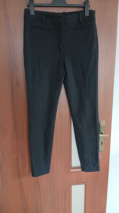 46 W 29 Dolce & Gabbana spodnie grafit zwężane zamki