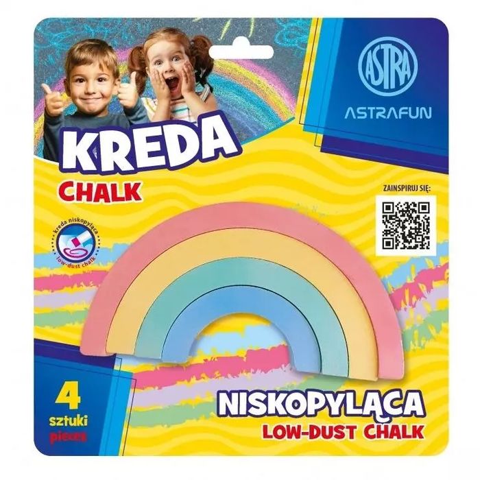 Kreda Tęcza Fun 4 Kolory Astra. Nowy Produkt