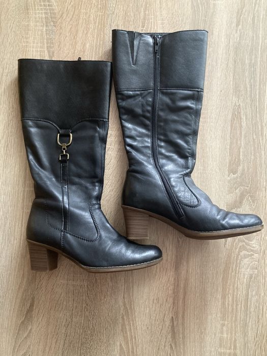 Жіночі шкіряні чоботи сапожки взуття Rieker 38 розмір