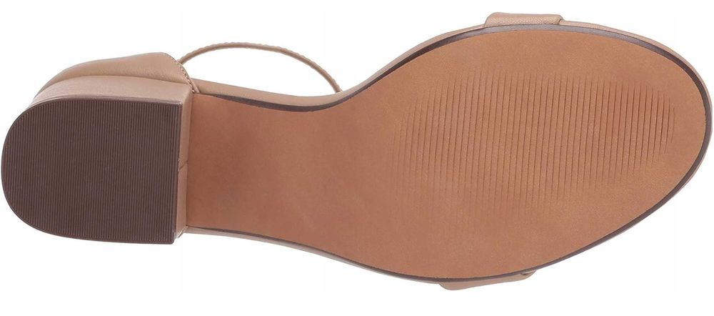 39 Sandały damskie na obcasie AMAZON ESSENTIAL beżowe nude 24,5 cm