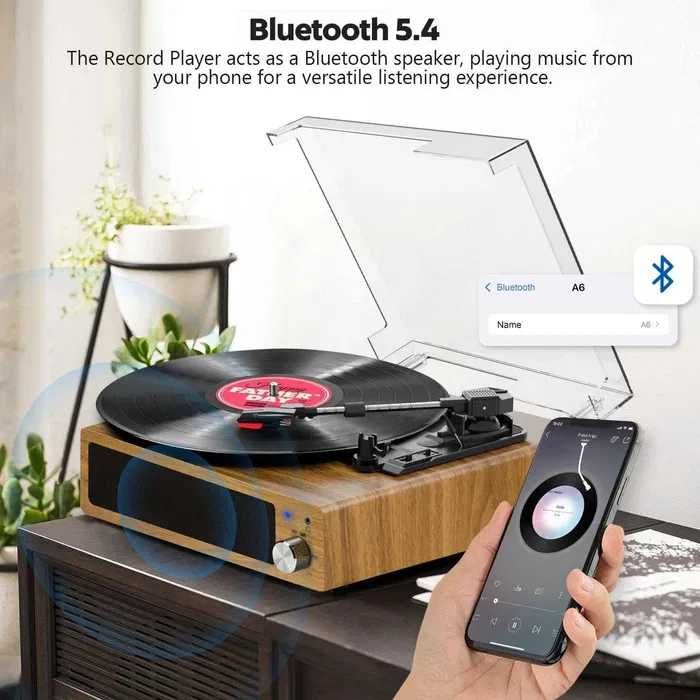 Gramofon, odtwarzacz płyt winylowych FYDEE z Bluetooth