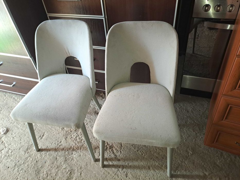 2 krzesła PRL muszelka - możliwy transport