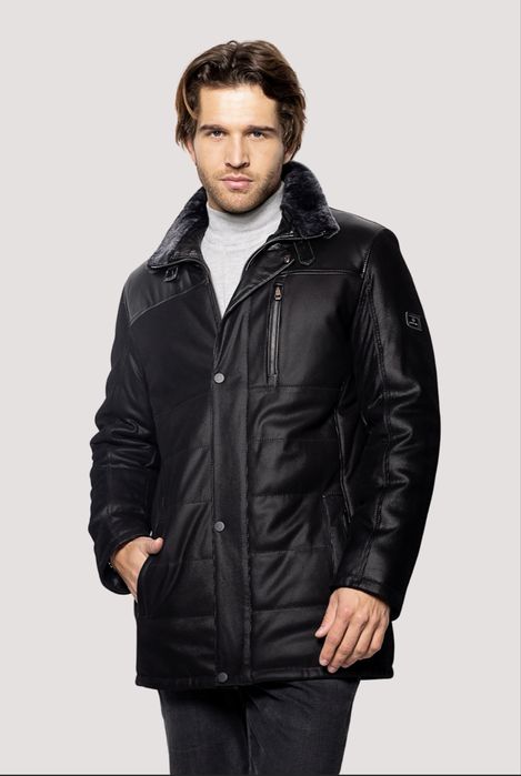 Męska   kurtka skórzana ocieplana Gian luca / ochnik