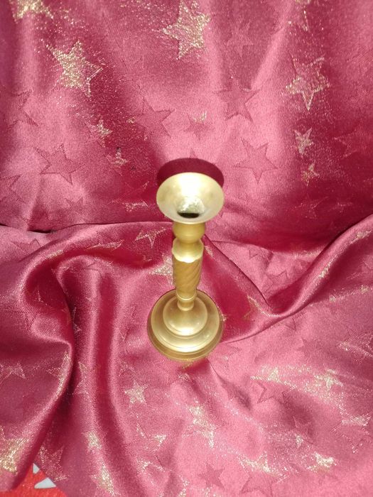 Mosiężny świecznik 17 cm