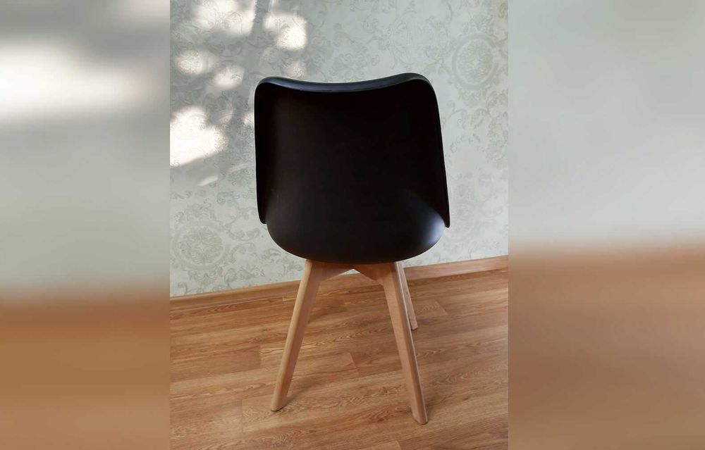Кресло черное кухонное / Міцне крісло для кухні, стільці обідні