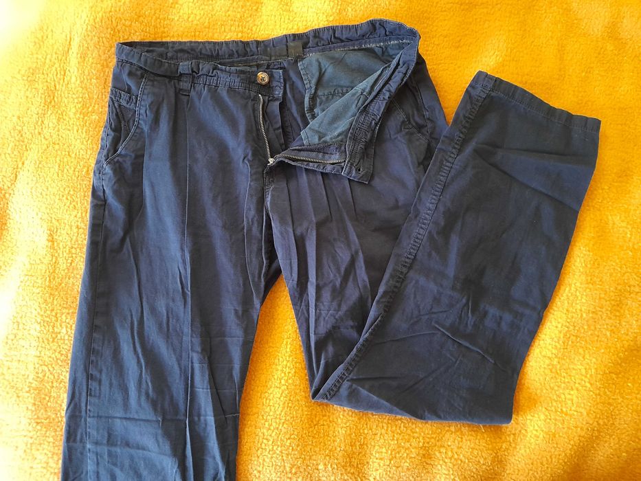 Granatowe spodnie Chinos, r. L (13)