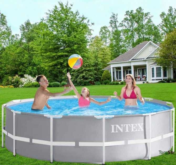 Каркасный бассейн Intex Интекс Размер 305х99 см насос,лестница
