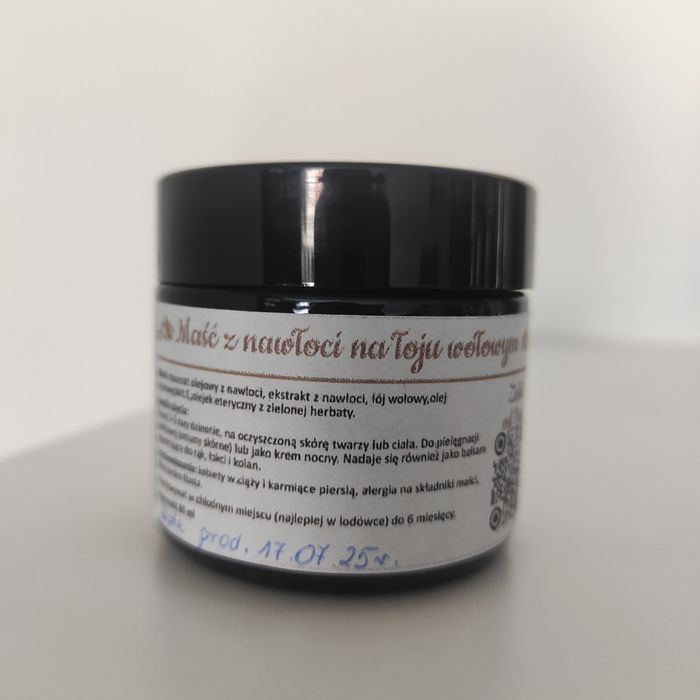 Naturalna Maść z Nawłoci na Łoju Wołowym – Ręcznie Robiona 60 ml