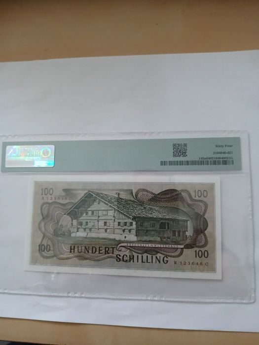 Nota 100 Schilling de 1969