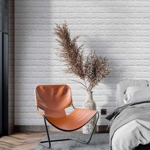 Акція 3д панелі самоклеючі під білу цеглу, белый кирпич 3 д самоклейка