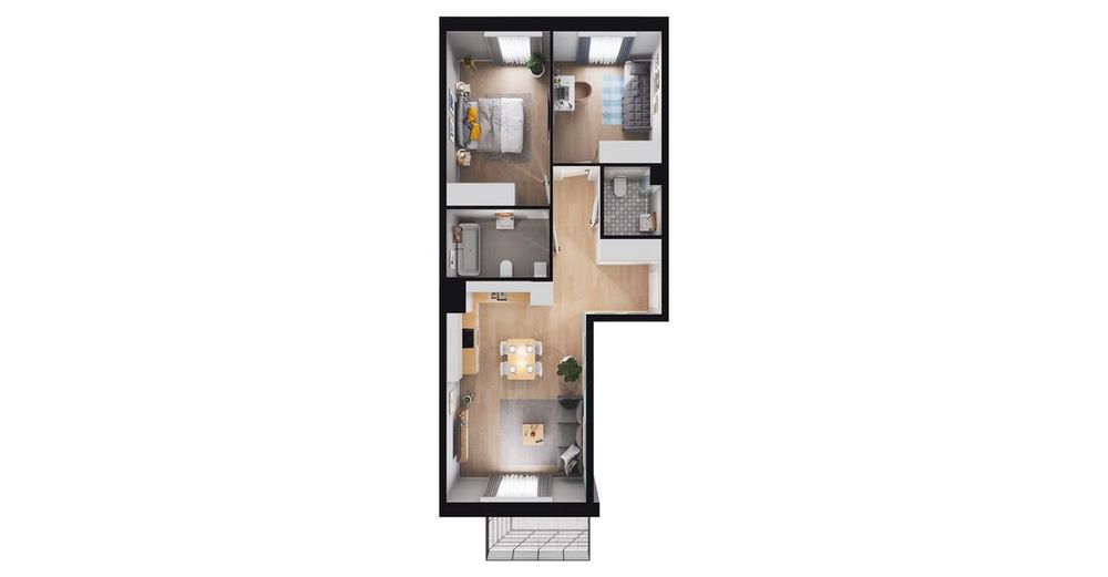 3-pokojowe mieszkanie 58m2 + balkon Bez Prowizji