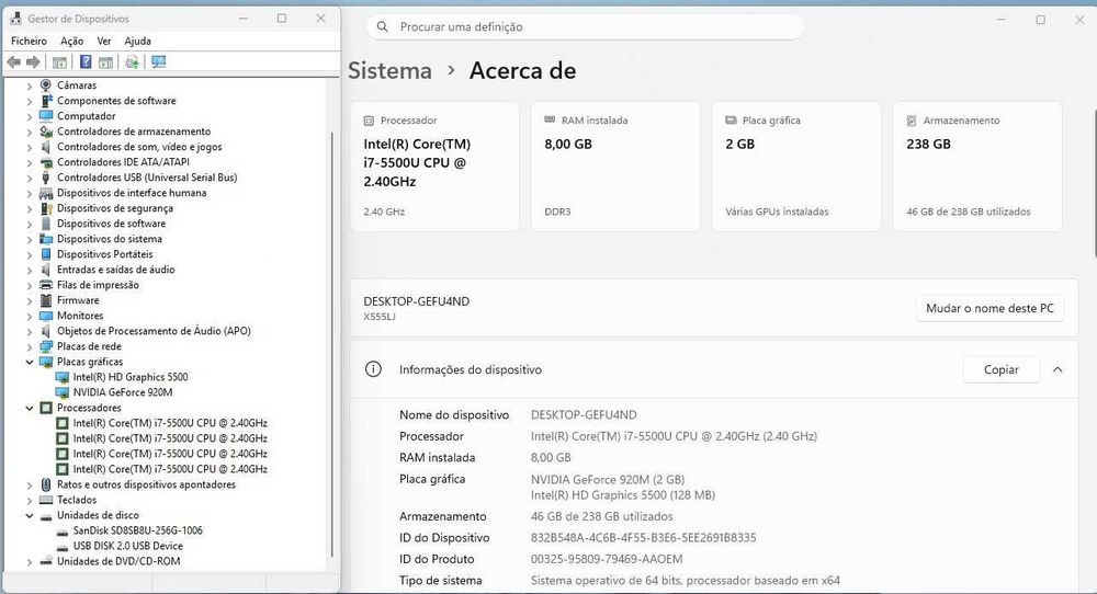 PC Portátil Asus i7