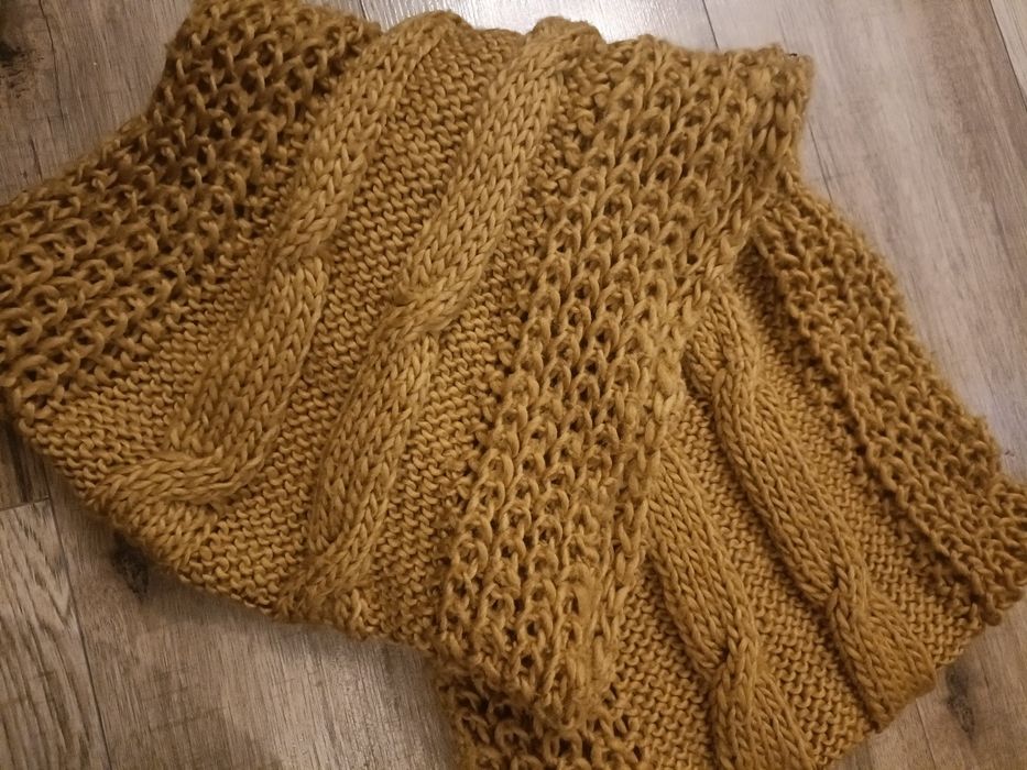 Komin szalik musztardowy