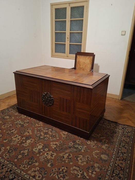 Secretária + Cadeira +Armário Arquivo Vintage Anos 50 | Estilo Art Déco