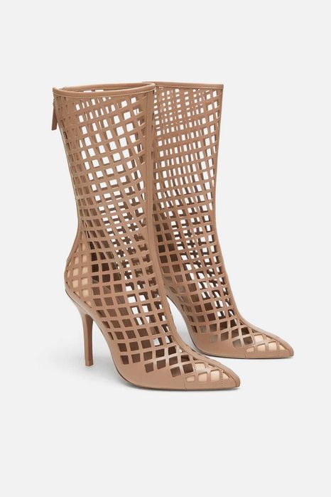 Botas em pele da Zara Woman Studio