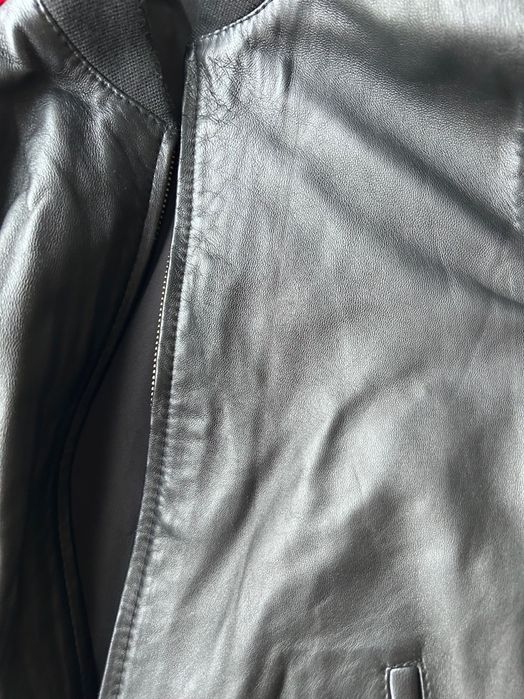 Dwustronna kurtka z miękkiej naturalnej skóry w stylu Gucci