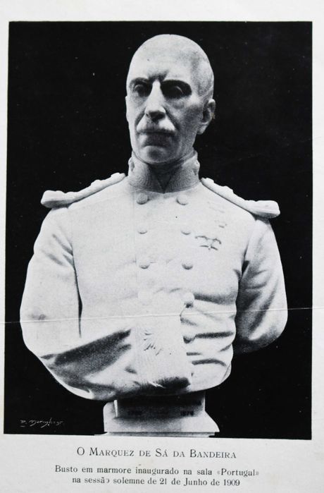 Marquês de Sá da Bandeira, busto de mármore, sala Portugal 1909