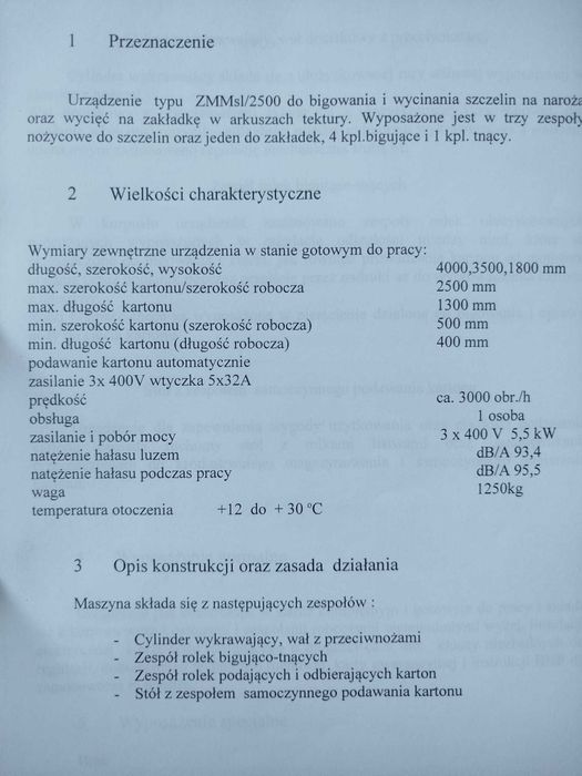 Sloter – do produkcji kartonów 500 - 2500 mm