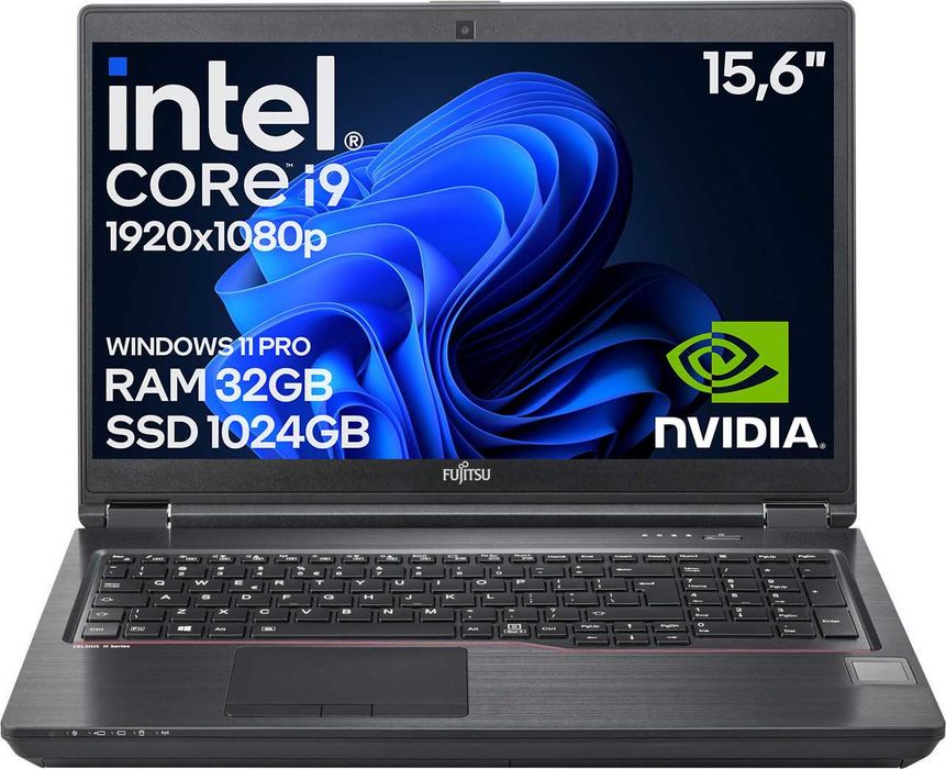 Stacja Robocza 15" Fujitsu H7510 Core i7 10GEN 32GB 1TB Quadro Klasa A
