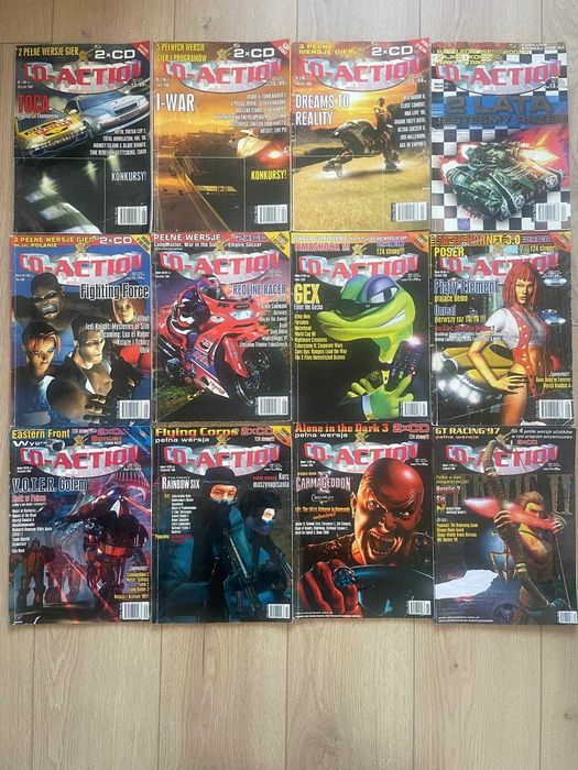 CD Action 1998 cały rocznik gry PC stare wydania retro
