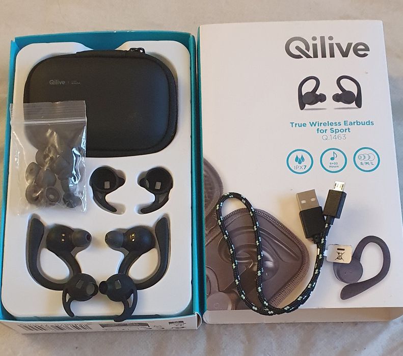 Qilive Auriculares s/ Fios Desporto Q1463 Preto