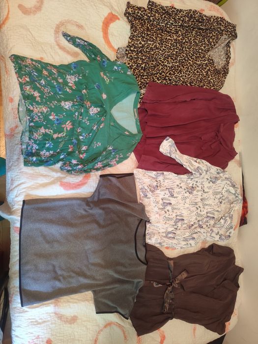 Pudło damskich ubrań L plus buty 39