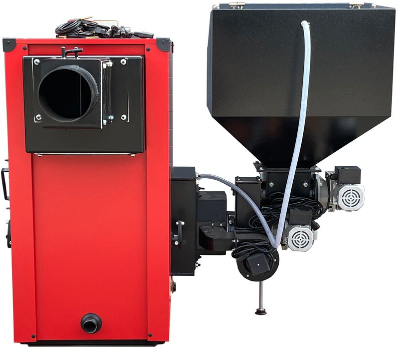 Kocioł Z Podajnikiem 15 kw < 140m2 Piec na Pellet Groszek i Drewno