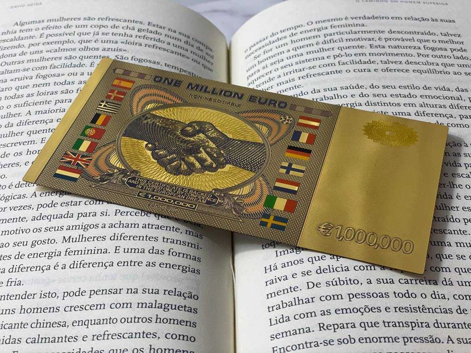 Nota Comemorativa de 1 Milhão de Euros – Colecionável e Decorativa