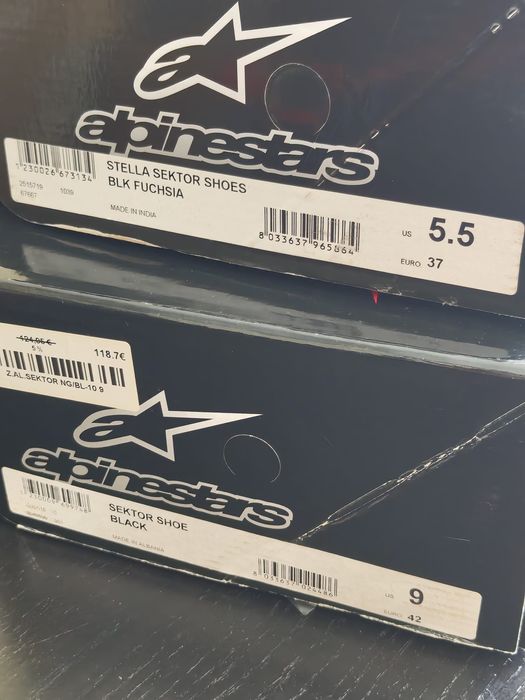 Botas moto Alpine Stars - Sektor Shoe dois pares, 37 e 42 - Vendo junto ou separado