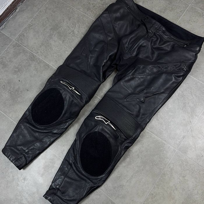 Мотоштани Alpinestars Leather Мотоштаны штани мото брюки штаны кожа шкіра джинсы спортбайк кожанки мотоцикл экипировка защита ног harley devidson
