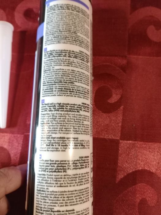 Prego líquido bege multiusos