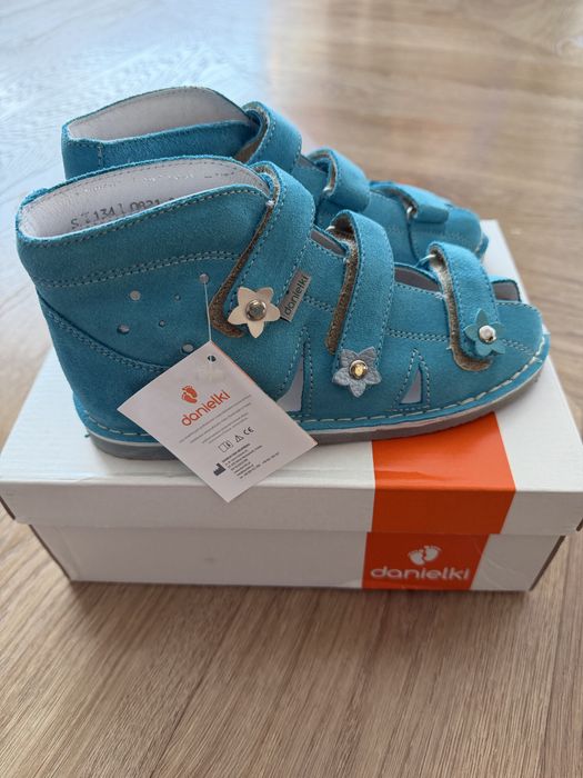 buty profilaktyczno - ortopedyczne DANIELKI wzór S124 turkus