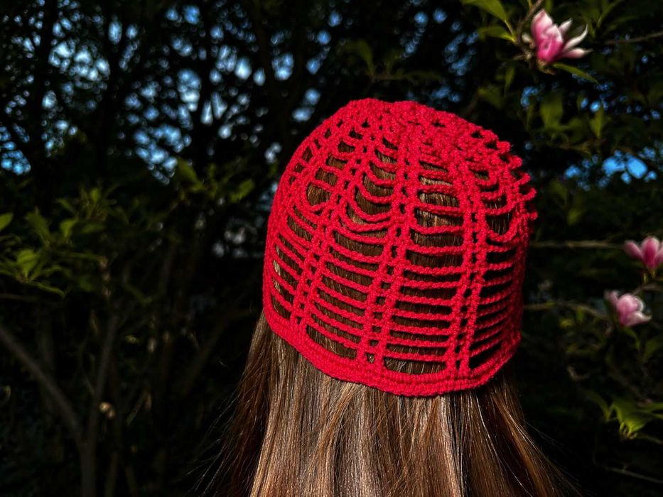 Czapka ażurowa boho