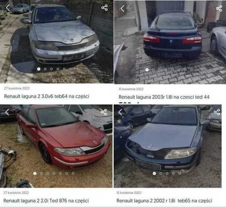 Renault Laguna 2 części benzyna nv190,teb65, ted876,ted44,teb64