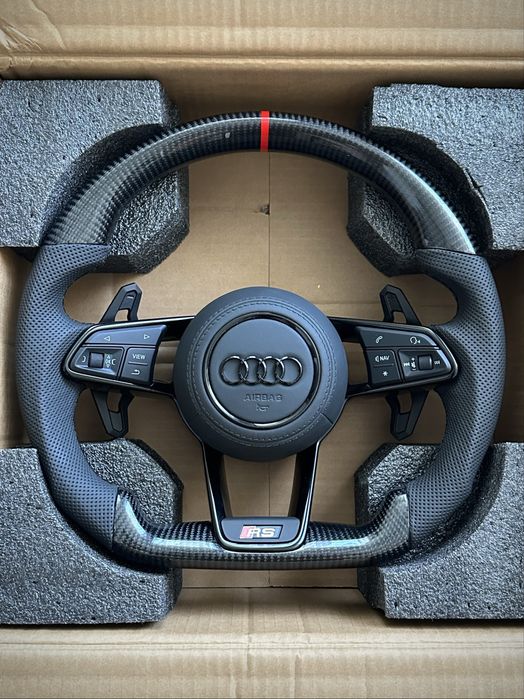 Руль карбон лепестки AUDI a3 a4 a5 s3 s4 s5 b9 карбоновый руль АУДИ