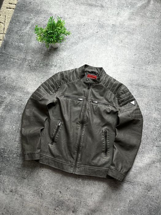 Чоловіча кожана куртка Guess Leather Jacket