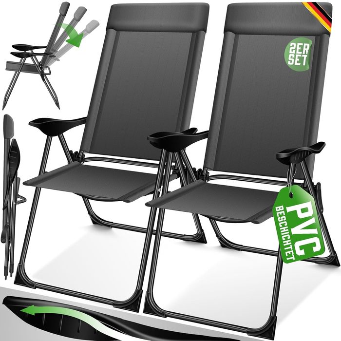 Zestaw 2 krzeseł ogrodowych