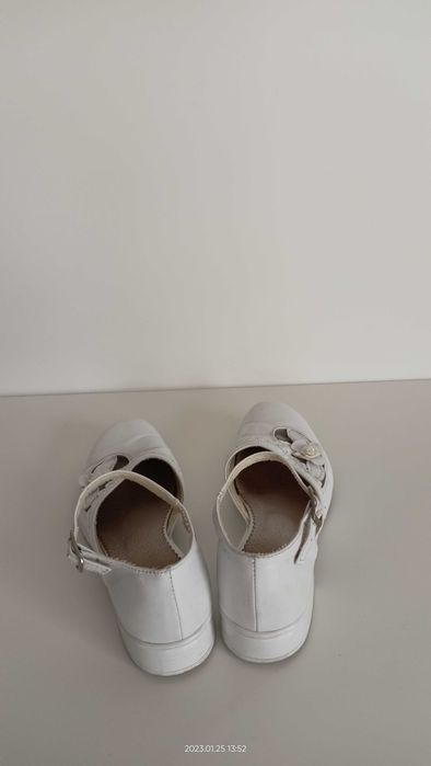 Buty balerinki białe do poczatek roku szkoła komunia 36 gratis 1złwys