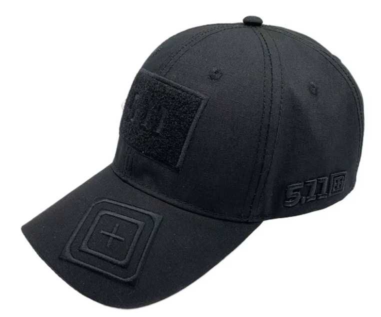Бейсболка чоловіча 5.11 Легка літня тактична кепка Чорна